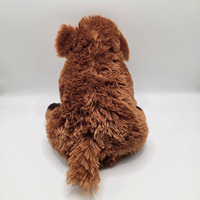 Peluche personnalisée en gros, motif animal, mouton brun, super douce, en coton PP brodé