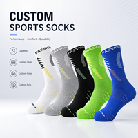 Chaussettes de sport professionnelles pour hommes, tricotées, antidérapantes, avec semelle massante, antibactériennes, en Spandex/Nylon/Coton, collection automne Elite