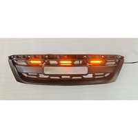 Grille de calandre de voiture avec garniture LED pour Toyota Fortuner 2006, kit de mise à niveau noir pour calandre avant, pièces de carrosserie en plastique, accessoires
