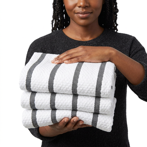 Fully Personalized Striped Embroidered Colourful <b>Kitchen</b> Soft Towel With Your Design Accept Customized Logo & Size Drop Shipping - Product Image 1