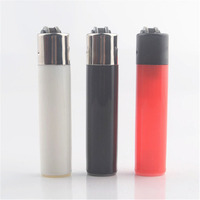 Briquet à gaz butane rechargeable personnalisé en gros, pas cher, coloré, avec logo sur mesure pour cigarettes