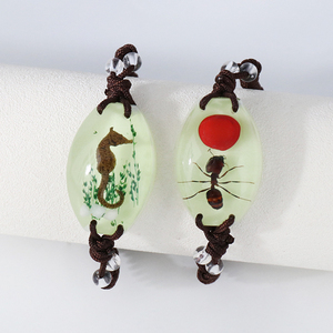 Đồ Trang Sức Làm Bằng Tay Côn Trùng Hổ Phách Hóa Thạch Vòng Đeo Tay Sáng Bất Bọ Cạp Mặt Dây Chuyền Lỗi Trong Nhựa Bangle Bất Côn Trùng Vòng Đeo Tay Cho Nam Giới - Product Image 6