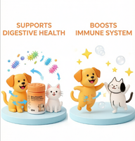 Probiotiques pour animaux de compagnie, comprimés à mâcher, santé digestive, soutien immunitaire, compléments naturels pour chiens et chats, toutes races, toutes étapes de vie, lactobacillus