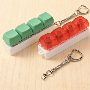 Llavero de teclado antiestrés 4 en 1 con teclas de plástico, llavero clicker, juguete para aliviar el estrés, teclas de teclado personalizadas - Product Image 4