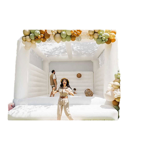 Château gonflable commercial de luxe pour événements et fêtes, idéal pour mariages, avec zone de saut et protection intégrée, couleur <span class=keywords><strong>blanc</strong></span> - Product Image 1