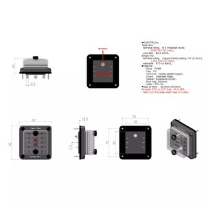 Boîte à fusibles à lame ATS 6 voies 12V étanche <span class=keywords><strong>1</strong></span> en 6 sorties avec indicateur d'avertissement LED couvercle anti-humidité pour chariot de <span class=keywords><strong>golf</strong></span> RV camion DC 12-24V - Product Image 6