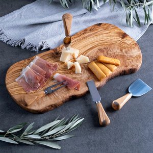 Planche à découper en bois d'olivier rustique personnalisée, écologique, vente en gros d'usine, pour fromage - Product Image 4