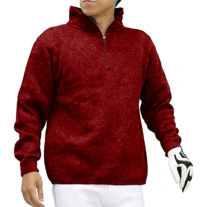 เสื้อสเวตเชิ้ตผู้ชายสีน้ำเงินล้วน คอตั้ง ซิป ¼  ทรงปกติ ระบายอากาศได้ดี สวมใส่สบาย ผลิตจากโพลีเอสเตอร์ 100% เหมาะสำหรับใส่ในฤดูใบไม้ร่วง - Product Image 3