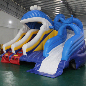 Công Viên Nước lâu đài bơm hơi hình cá mập hỗ trợ hồ bơi thiết bị giải trí dưới nước cho trẻ em và người lớn từ nhà sản xuất - Product Image 3