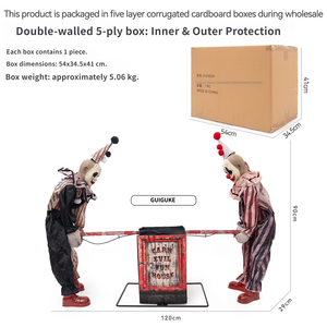 <span class=keywords><strong>Payaso</strong></span> Mecánico Eléctrico Gigante de Halloween con Sensor para Exteriores, Accesorios y Adornos Decorativos para Casas Embrujadas - Product Image 2