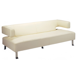 Sofá de 2 Plazas de Cuero Blanco de Lujo Moderno al por Mayor, Asiento Profundo de Alta Densidad, Muebles para Sala de Estar y Hogar - Product Image 4