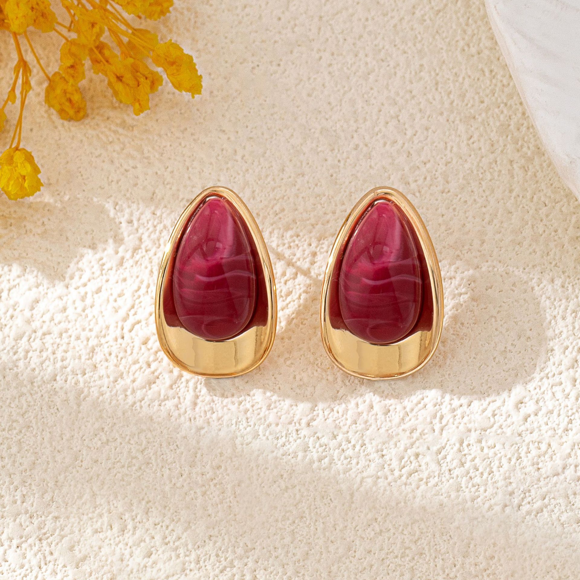 YLC-ES-2189 boucles d'oreilles violettes
