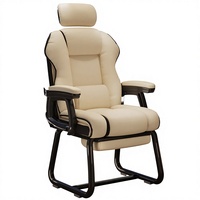 Chaise d'ordinateur en cuir pour e-sport, design ergonomique, base en acier carbone, base à patins, accoudoirs inclinables et articulés, pour usage sédentaire, dortoir et détente