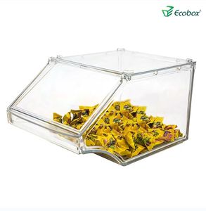 Top hạt Dispenser <span class=keywords><strong>Acrylic</strong></span> Kẹo hộp số lượng lớn thực phẩm <span class=keywords><strong>bin</strong></span> với bản lề Nắp - Product Image 4