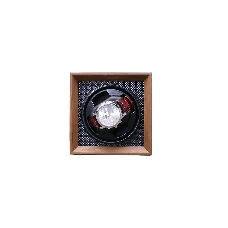Schlussverkauf Dreh-Uhr-Windelfach Einzelfall-Sicherheit Holz automatisches individuelles Logo Walnussmaserung-Windel mit Aufbewahrungsbox