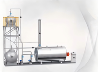 Chaudières industrielles horizontales à skid, au gaz ou au mazout, à circulation d'huile, entièrement automatiques, haute pression