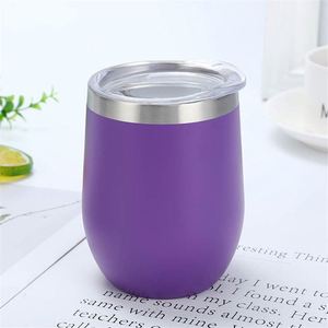 Gobelet en forme d'œuf avec surface enduite de poudre anti-transpiration, capacité idéale de 12 oz pour les aventures en plein air ASM09 - Product Image 2