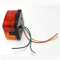 Ensemble de lampes de remorque 12V, lampe de camion ambre rouge Kit de lumière de remorque feu arrière de remorque