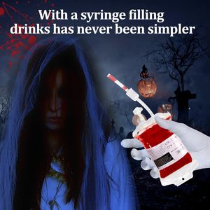 Bolsa de Bebidas con Diseño de Bolsa de Sangre para Fiestas de Halloween, con Puerto de Llenado, Diseño Personalizado, Venta al Por Mayor - Product Image 4