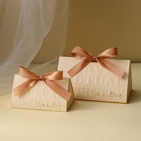 Boîte à bonbons fantaisie, emballage pour chocolats et bonbons, boîte à bonbons avec poignée en ruban pour les cadeaux de mariage, les invités