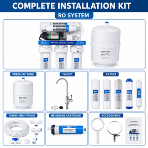 Sistema <span class=keywords><strong>de</strong></span> Filtro <span class=keywords><strong>de</strong></span> <span class=keywords><strong>Agua</strong></span> por Ósmosis Inversa <span class=keywords><strong>de</strong></span> 100 GPD, <span class=keywords><strong>Purificador</strong></span> <span class=keywords><strong>de</strong></span> <span class=keywords><strong>Agua</strong></span> RO <span class=keywords><strong>de</strong></span> <span class=keywords><strong>5</strong></span> Etapas para Debajo del Fregadero con Tanque <span class=keywords><strong>de</strong></span> Presión <span class=keywords><strong>de</strong></span> 32 Galones - Product Image 4