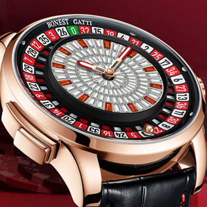 Relojes BG8004 con Diseño de Ruleta Europea, Esfera con Diamantes, Cristal de Zafiro, Relojes Mecánicos para Hombre - Product Image 2