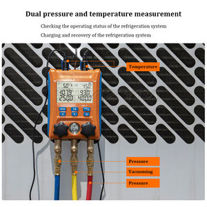 LMG-10 डिजिटल एचवीएसी दबाव गेज 2-तरफा वाल्व एयर कंडीशनिंग प्रशीतन रिसाव परीक्षक स्टेनलेस स्टील केस - Product Image 5