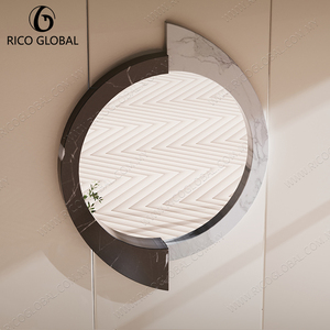 Antique-Style Freestanding Marble Frame <b>Mirror</b> Minimalist Home Interior Decor for Living Room <b>Bathroom</b> (Hotels) Made <b>Brass</b> - Product Image 3