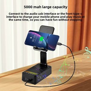 Multifunctional Phone Holder Speaker Built-in Power Bank All-in-One Desktop Foldable Portable for Speaker Rotating Phone - Product Image 2
