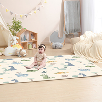 Tapis de sol portable en polaire corail pour enfants, antidérapant, imprimé animaux, pour chambre, salon, usage domestique – Vente directe usine