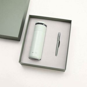 Juego de Vasos de Acero Inoxidable Grabados con Arte Moderno, con Separación para Té y Agua, Termo, Cuaderno, Caja de Regalo Empresarial - Product Image 2