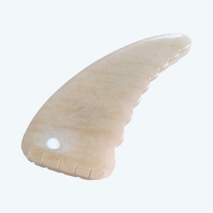 Produits phares : Masseur de drainage en quartz clair, outil de massage anti-cellulite en forme de corne Gua Sha - Product Image 6