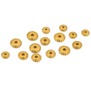 Separadores de Bordes Redondos de 5mm y 6mm |   Separador de Discos de Acero Inoxidable Chapado en Oro PVD para Hacer Joyería, Pulseras y Collares - Product Image 3