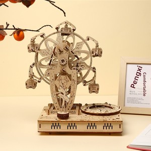 Nuevo Rompecabezas de Madera 3D Estereoscópico con Diseño de Noria Musical, Juguete Educativo de Ensamblaje para Niños, Adorno CF101 para 0-24 años - Product Image 2