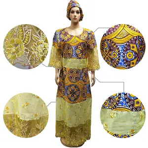 LQ013-2 최신 드레스 디자인 저렴한 bazin riche 패션 아프리카 드레스