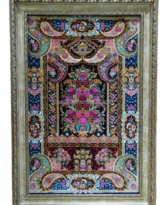 2x3 çiçek tasarımcısı modern ipek el dokuma halı el yapımı farsça türk duvara asılan tabo kilim turizm hatıra tapis