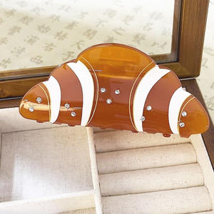 Nouvelle conception, pinces à cheveux en strass pour filles, forme de pain, exquises et adorables, pour cheveux épais, pince à cheveux mignonne pour l'extérieur - Product Image 5