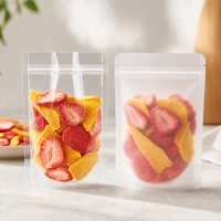 Sachet Doypack Transparent Dépoli avec Fermeture Zip, Qualité Alimentaire, Refermable, à Encoche de Déchirement, Impression Personnalisée pour Fruits Secs et Snacks
