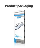 7 in 1 Dual Head USB C Hub 4K PD USB3.0 SD TF Multiport Docking Station Tersedia Tanpa MOQ