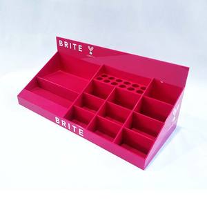 Modern Custom Eco-Friendly Red PMMA for Plexiglass Acrylic Display Rack <b>Shelf</b> Factory Designed for Cosmetic Bottle Recyclable - Product Image 2