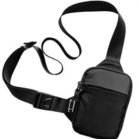 Sac de voyage à bandoulière pour hommes et femmes - Sac de poitrine multipoches résistant à l'eau avec fermeture éclair antivol RFID