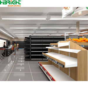 <b>Metal</b> Supermarket Shelves Gondola Rack Retail Display Shelving for Grocery Store Produce Shop - Product Image 2