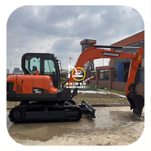 Excavatrice Doosan dx60 d'occasion, moteur Yanmar 4TNV94L, mini-excavatrice sur chenilles de 6 tonnes, capacité de la benne de 0,21 m³, dx50 dx63 dx75 - Product Image 1
