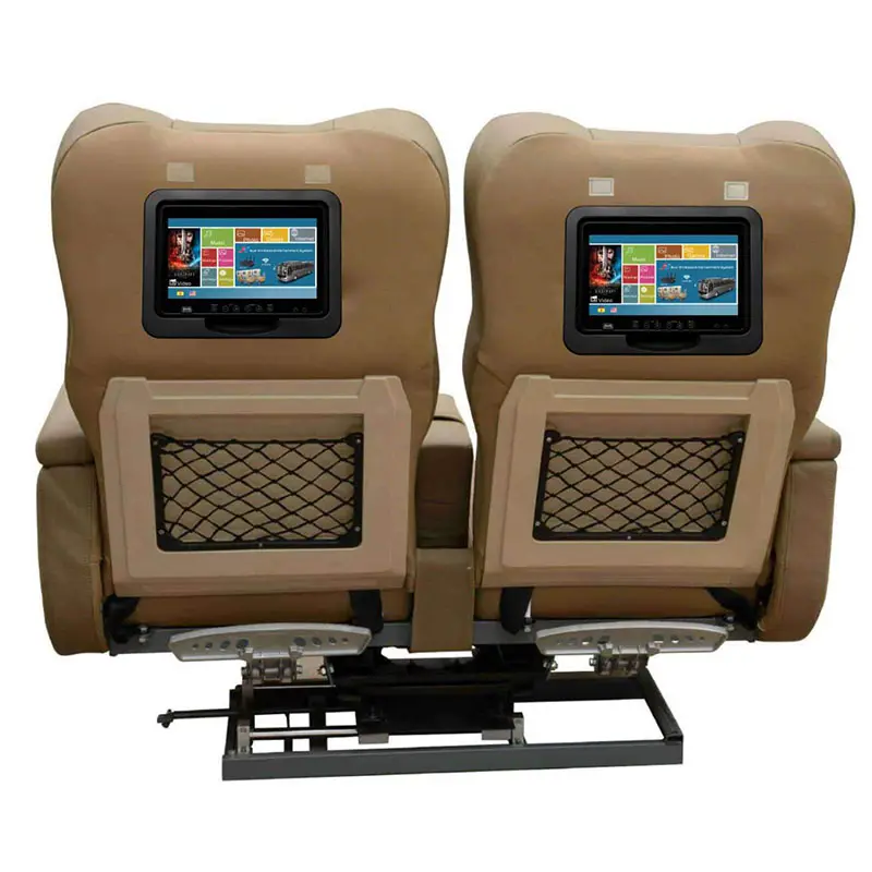 2 And 1 Vip Bus Seat 9 Inch Luxury Coach Tv Monitor With HD Lcd Screen