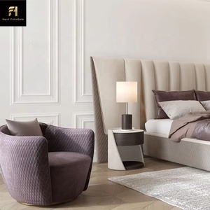 Sillón Giratorio Moderno Personalizado para Sala de Estar con Base de Acero Inoxidable, Silla de Descanso para Hoteles <span class=keywords><strong>y</strong></span> Villas - Product Image 6