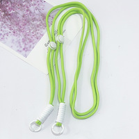 Sangle de téléphone en nylon à double boucle, tour de cou coloré réglable, cordon anti-perte universel, sangle de téléphone bandoulière