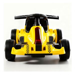 Jouet musical lumineux fonctionnel à pédales avec support, jaune, 6V4Ah, cadre offrant une fiabilité de conduite durable - Product Image 1