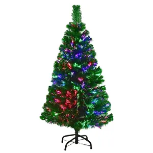 6-футовое украшение для рождественской елки, многоцветная светодиодная волоконно-оптическая Рождественская елка