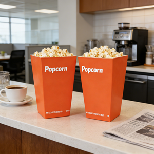 Caja de Papel para Palomitas de Maíz con Impresión Personalizada Desechable, MOQ500, Caja de Alimentos para Palomitas de Maíz para Fiestas y Cine - Product Image 6