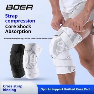 Genouillère de sport Boer, sangle en tricot, spandex, nylon, protection professionnelle, flexible, respirante, fine, pour <span class=keywords><strong>homme</strong></span> et femme, équitation, course à pied - Product Image 4